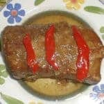 Lomo de cerdo asado en tartera