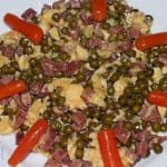 Revolto de chícharos e xamón